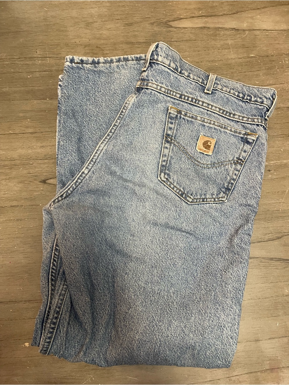 Carhartt Men's Light Blue Relaxed Fit Denim Jeans
